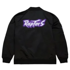 Apparel Mitchell & Ness Jackets & Outerwear-Lightweight Satin Bomber Vintage Logo Toronto Raptors