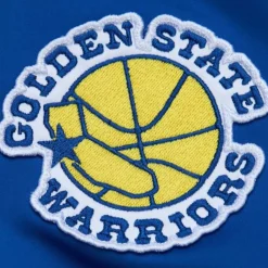 Apparel Mitchell & Ness Jackets & Outerwear-Lightweight Satin Bomber Vintage Logo Golden State Warriors