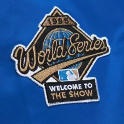 Apparel Mitchell & Ness Jackets & Outerwear-Lightweight Satin Bomber Vintage Logo Atlanta Braves