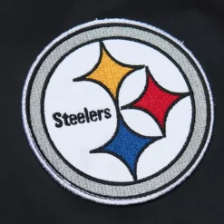 Apparel Mitchell & Ness Jackets & Outerwear-Lightweight Satin Bomber Vintage Logo Pittsburgh Steelers