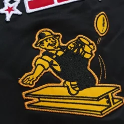 Apparel Mitchell & Ness Jackets & Outerwear-Lightweight Satin Bomber Vintage Logo Pittsburgh Steelers
