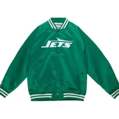 Apparel Mitchell & Ness Jackets & Outerwear-Lightweight Satin Jacket New York Jets