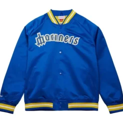 Apparel Mitchell & Ness Jackets & Outerwear-Lightweight Satin Jacket Seattle Mariners