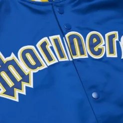 Apparel Mitchell & Ness Jackets & Outerwear-Lightweight Satin Jacket Seattle Mariners