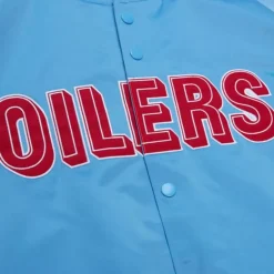 Apparel Mitchell & Ness Jackets & Outerwear-Lightweight Satin Jacket Houston Oilers