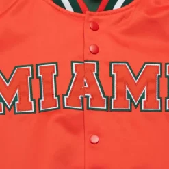 Apparel Mitchell & Ness Jackets & Outerwear-Lightweight Satin Jacket University Of Miami