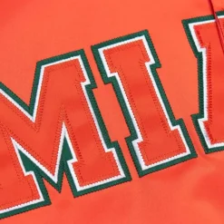 Apparel Mitchell & Ness Jackets & Outerwear-Lightweight Satin Jacket University Of Miami