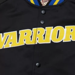 Apparel Mitchell & Ness Jackets & Outerwear-Lightweight Satin Jacket Golden State Warriors