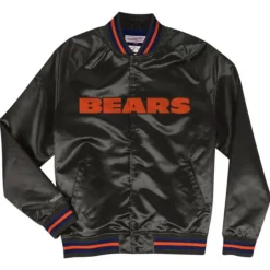 Apparel Mitchell & Ness Jackets & Outerwear-Lightweight Satin Jacket Chicago Bears