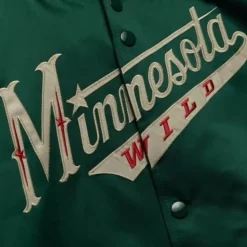 Apparel Mitchell & Ness Jackets & Outerwear-Lightweight Satin Jacket Minnesota Wild
