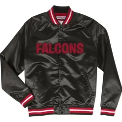 Apparel Mitchell & Ness Jackets & Outerwear-Lightweight Satin Jacket Atlanta Falcons