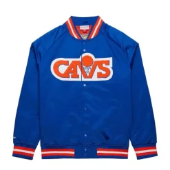 Apparel Mitchell & Ness Jackets & Outerwear-Lightweight Satin Jacket Cleveland Cavaliers