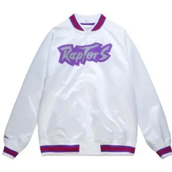 Apparel Mitchell & Ness Jackets & Outerwear-Lightweight Satin Jacket Toronto Raptors