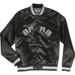 Apparel Mitchell & Ness Jackets & Outerwear-Lightweight Satin Jacket San Antonio Spurs