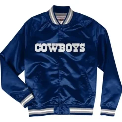 Apparel Mitchell & Ness Jackets & Outerwear-Lightweight Satin Jacket Dallas Cowboys