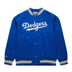 Apparel Mitchell & Ness Jackets & Outerwear-Lightweight Satin Jacket Los Angeles Dodgers