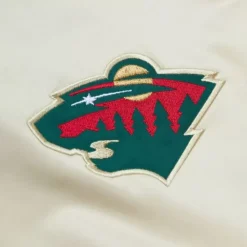 Apparel Mitchell & Ness Jackets & Outerwear-Lightweight Satin Jacket Current Logo Minnesota Wild