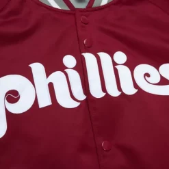Apparel Mitchell & Ness Jackets & Outerwear-Lightweight Satin Jacket Philadelphia Phillies