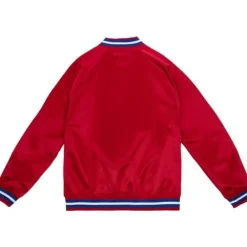 Apparel Mitchell & Ness Jackets & Outerwear-Lightweight Satin Jacket Detroit Pistons