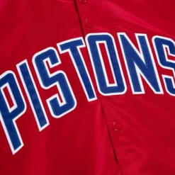 Apparel Mitchell & Ness Jackets & Outerwear-Lightweight Satin Jacket Detroit Pistons