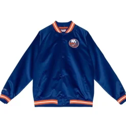 Apparel Mitchell & Ness Jackets & Outerwear-Lightweight Satin Jacket New York Islanders