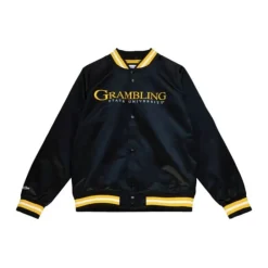 Apparel Mitchell & Ness Jackets & Outerwear-Lightweight Satin Jacket Grambling State University