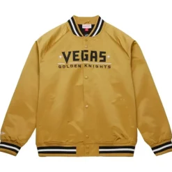 Apparel Mitchell & Ness Jackets & Outerwear-Lightweight Satin Jacket Current Logo Vegas Golden Knights