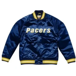Apparel Mitchell & Ness Jackets & Outerwear-Lightweight Satin Jacket Indiana Pacers