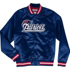 Apparel Mitchell & Ness Jackets & Outerwear-Lightweight Satin Jacket New England Patriots