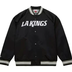 Apparel Mitchell & Ness Jackets & Outerwear-Lightweight Satin Jacket Current Logo Los Angeles Kings