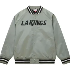 Apparel Mitchell & Ness Jackets & Outerwear-Lightweight Satin Jacket Current Logo Los Angeles Kings