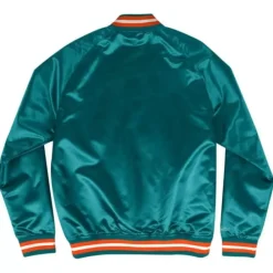 Apparel Mitchell & Ness Jackets & Outerwear-Lightweight Satin Jacket Miami Dolphins