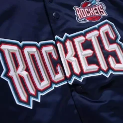 Apparel Mitchell & Ness Jackets & Outerwear-Lightweight Satin Jacket Houston Rockets