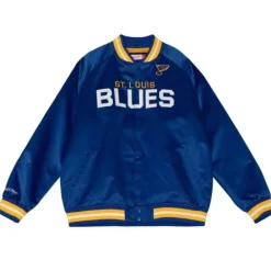 Apparel Mitchell & Ness Jackets & Outerwear-Lightweight Satin Jacket St. Louis Blues