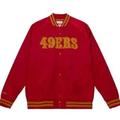Apparel Mitchell & Ness Jackets & Outerwear-Lightweight Satin Jacket San Francisco 49Ers