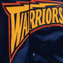 Apparel Mitchell & Ness Jackets & Outerwear-Lightweight Satin Jacket Golden State Warriors