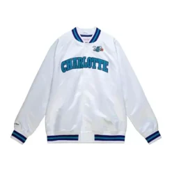 Apparel Mitchell & Ness Jackets & Outerwear-Lightweight Satin Jacket Charlotte Hornets