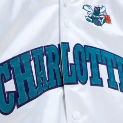 Apparel Mitchell & Ness Jackets & Outerwear-Lightweight Satin Jacket Charlotte Hornets