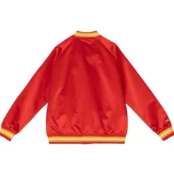 Apparel Mitchell & Ness Jackets & Outerwear-Lightweight Satin Jacket Calgary Flames