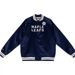 Apparel Mitchell & Ness Jackets & Outerwear-Lightweight Satin Jacket Toronto Maple Leafs