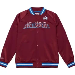 Apparel Mitchell & Ness Jackets & Outerwear-Lightweight Satin Jacket Colorado Avalanche