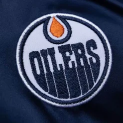 Apparel Mitchell & Ness Jackets & Outerwear-Lightweight Satin Jacket Edmonton Oilers