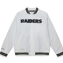 Apparel Mitchell & Ness Jackets & Outerwear-Lightweight Satin Jacket Oakland Raiders