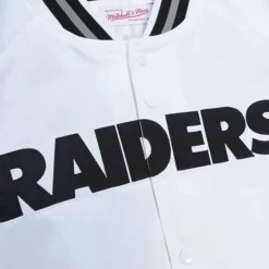 Apparel Mitchell & Ness Jackets & Outerwear-Lightweight Satin Jacket Oakland Raiders