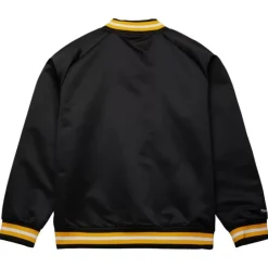 Apparel Mitchell & Ness Jackets & Outerwear-Lightweight Satin Jacket Current Logo Boston Bruins