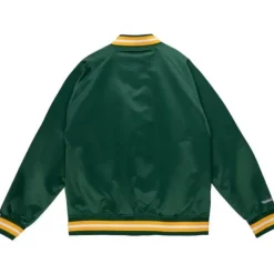 Apparel Mitchell & Ness Jackets & Outerwear-Lightweight Satin Jacket Green Bay Packers