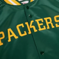 Apparel Mitchell & Ness Jackets & Outerwear-Lightweight Satin Jacket Green Bay Packers