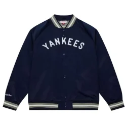 Apparel Mitchell & Ness Jackets & Outerwear-Lightweight Satin Jacket New York Yankees
