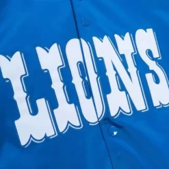 Apparel Mitchell & Ness Jackets & Outerwear-Lightweight Satin Jacket Detroit Lions