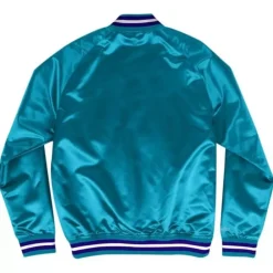 Apparel Mitchell & Ness Jackets & Outerwear-Lightweight Satin Jacket Charlotte Hornets